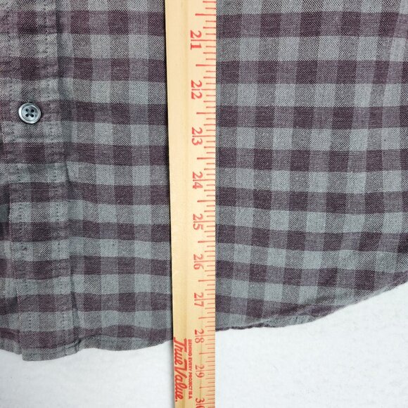Rails Shirt Men Medium Gray Purple Buffalo Plaid Lava Sage Reid Casual Button Up - Picture 5 of 13
